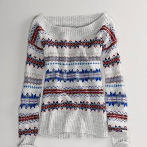 Isle Off the Shoulder Striped Sweater